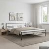 vidaXL Cadre de lit sans matelas gris m&eacute;tal 180x200 cm