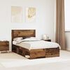 vidaXL Cadre de lit Bois ancien 120 x 200 cm Bois de pin massif