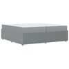 vidaXL Cadre de lit avec matelas Gris clair 200 x 200 cm tissu