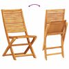 vidaXL Ensemble bistro pliant 3 pcs Marron Bois d'Acacia Massif