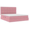 vidaXL Lit avec rangement et LED avec LED Rose 180 x 200 cm Velours
