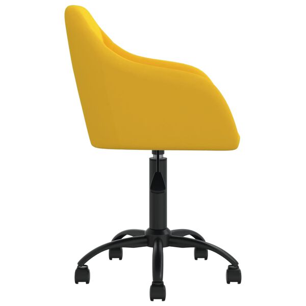 vidaXL Chaise pivotante de salle &agrave; manger Jaune Velours