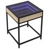 vidaXL Table basse avec LED Infinity chêne sonoma 40x40x51 cm