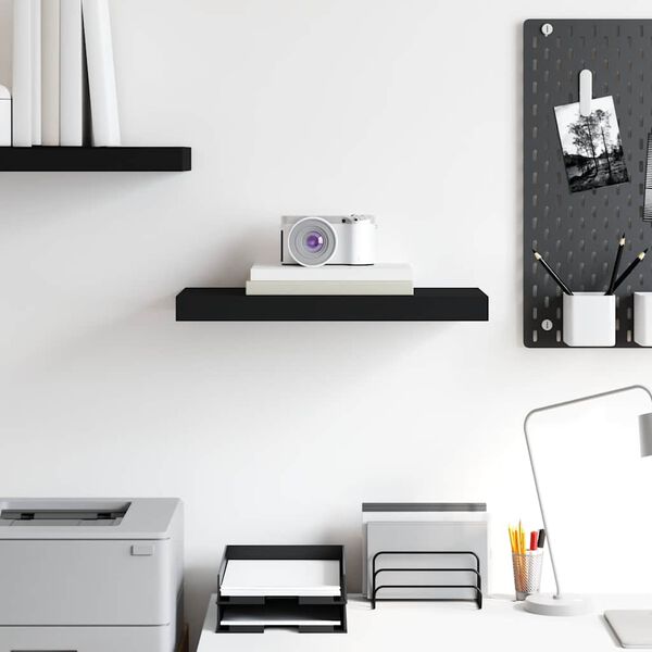 vidaXL &Eacute;tag&egrave;re murale flottante noir 50x23x3,8 cm MDF