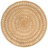 vidaXL Tapis Jute tress&eacute; &agrave; la main 150 cm Rond