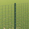 vidaXL Poteau de cl&ocirc;ture. 11 pcs Vert 140 cm Acier