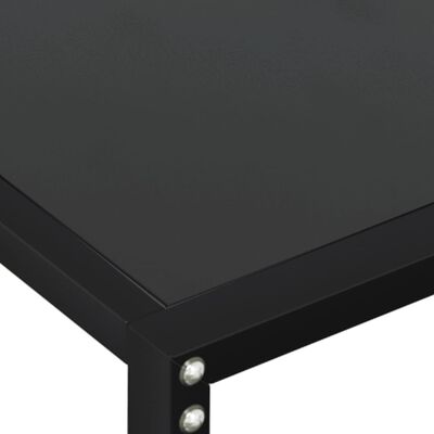 vidaXL Table console Noir 160x35x75,5 cm Verre trempé