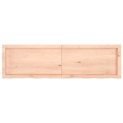 vidaXL Dessus de table 140x40x(2-6) cm bois de chêne massif non traité