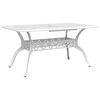 vidaXL Ensemble &agrave; manger de jardin 7 pcs blanc aluminium coul&eacute;