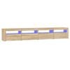 vidaXL Meuble TV avec lumi&egrave;res LED Ch&ecirc;ne sonoma 240x35x40 cm
