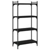 vidaXL Biblioth&egrave;que &agrave; 4 niveaux noir 60x30x120 cm bois d'ing&eacute;nierie