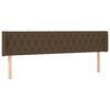 vidaXL T&ecirc;te de lit &agrave; LED Marron fonc&eacute; 183x16x78/88 cm Tissu