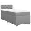 vidaXL Sommier &agrave; lattes de lit avec matelas gris clair 80x200 cm tissu