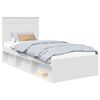 vidaXL Cadre de lit avec t&ecirc;te de lit Blanc 100 x 200 cm Pin massif