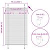 vidaXL Store pliss&eacute; noir 75x150 cm largeur du tissu 74,4 cm polyester