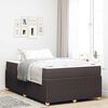 vidaXL Cadre de lit avec matelas Marron fonc&eacute; 120 x 200 cm tissu