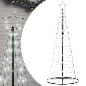 vidaXL Sapin de Noël à LED 200 LED blanc froid 180 cm