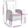 vidaXL Ensemble &agrave; manger de jardin 7 pcs R&eacute;sine tress&eacute;e Gris