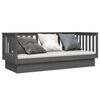 vidaXL Lit de jour sans matelas gris 90x190 cm bois de pin massif