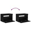 vidaXL Meuble TV Ch&ecirc;ne noir 60 x 35 x 40 cm Bois d'ing&eacute;nierie