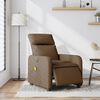 vidaXL Fauteuil inclinable de massage &eacute;lectrique marron tissu