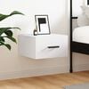 vidaXL Table de chevet murale blanc 35x35x20 cm