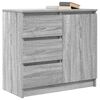 vidaXL Buffet avec tiroir sonoma gris 71x35x65 cm bois d'ingénierie