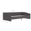 vidaXL Lit avec matelas et USB Gris fonc&eacute; Tissu 90x200 cm