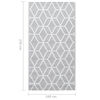 vidaXL Tapis d'ext&eacute;rieur ARAKIL Gris 160x230 cm PP
