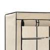vidaXL Armoire avec compartiments et barres Cr&egrave;me 150x45x175 cm Tissu
