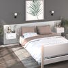 vidaXL Table de chevet murale Blanc brillant