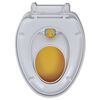 vidaXL Sièges de toilette et couvercles 2 pcs Plastique Blanc et jaune