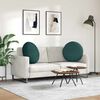 vidaXL Coussins de si&egrave;ge 2 pcs Vert fonc&eacute; &Oslash;80 x 29 cm tissu