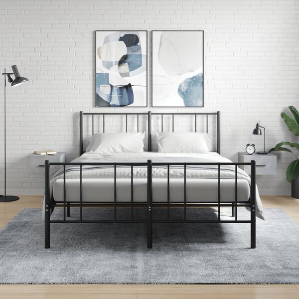 vidaXL Tables de chevet murales 2 pcs gris b&eacute;ton 35x35x20 cm