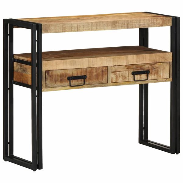 vidaXL Table console Marron 90 x 33 x 75 cm Bois de mangue massif