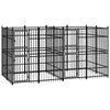 vidaXL Chenil d'ext&eacute;rieur pour chiens Acier 7,37 m&sup2;