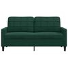 vidaXL Canap&eacute; &agrave; 2 places Vert fonc&eacute; 140 cm Velours