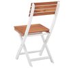 vidaXL Ensemble de bistro 3 pcs Bois d'acacia Marron fonc&eacute; et blanc