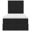 vidaXL Lit avec rangement et LED avec matelas Noir 90 x 200 cm Velours
