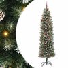 vidaXL Arbre de No&euml;l artificiel slim avec 300 LED Vert et blanc 210 cm