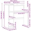 vidaXL Bureau tableau noir ROROS Blanc et Gris 120 x 45 x 118,5 cm