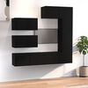 vidaXL Ensemble de meubles TV 6 pcs Noir Bois d'ing&eacute;nierie