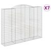 vidaXL Paniers &agrave; gabions arqu&eacute;s 7 pcs 300x50x220/240 cm fer galvanis&eacute;
