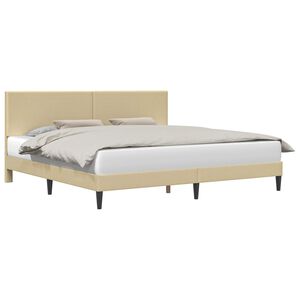 vidaXL Cadre de lit avec t&ecirc;te de lit Gris Vert Clair 200 x 200 cm
