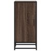 vidaXL Buffet ch&ecirc;ne marron 35,5x35x76 cm bois d'ing&eacute;nierie et m&eacute;tal
