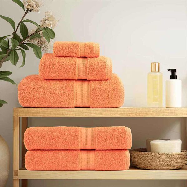 vidaXL Serviette Invit&eacute; SOLUND Orange Coton