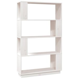 vidaXL Biblioth&egrave;que/S&eacute;parateur de pi&egrave;ce Blanc 80x25x132 cm Pin massif