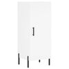 vidaXL Buffet haut Blanc 34,5x34x180 cm Bois d'ing&eacute;nierie