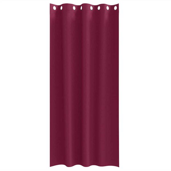 vidaXL Rideaux occultants avec anneaux 2 pcs Bordeaux 260 x 140 cm
