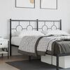vidaXL T&ecirc;te de lit de remplacement m&eacute;tal noir 160 cm
